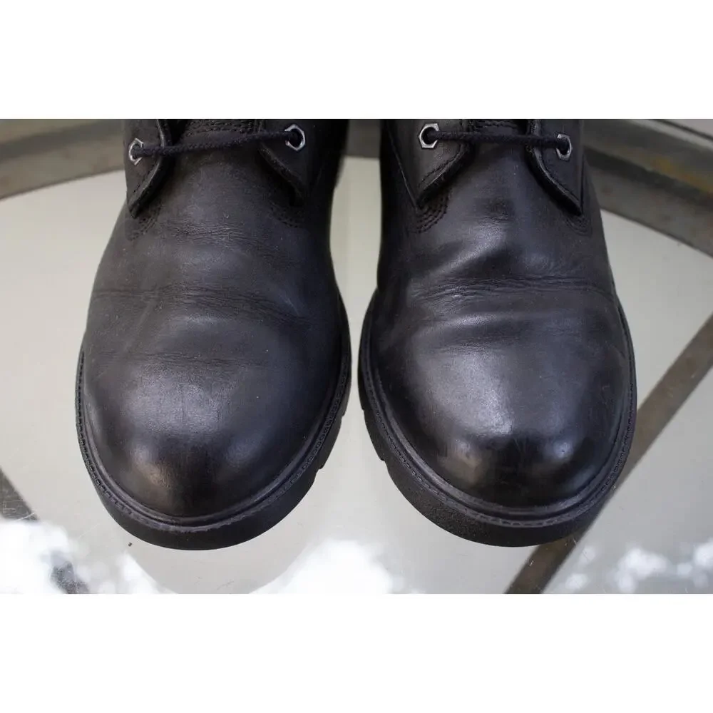 Timberland Junior 6-Inch Premium Waterproof Boot Black Leather 10910 Big Boy 7